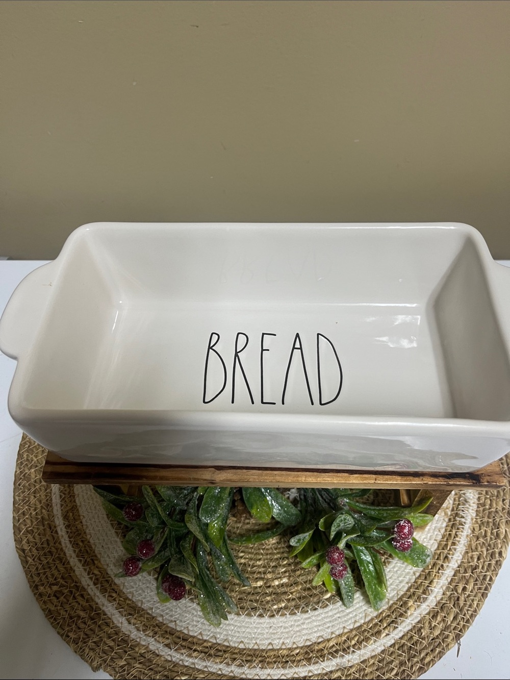 Rae  Dunn “Bread” Baking Dish Loaf Pan in great condition